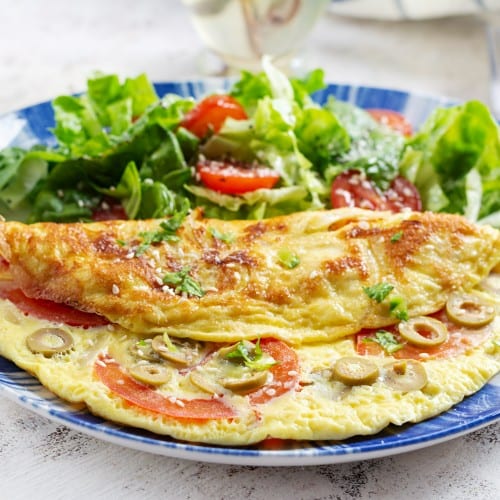 Vegetarian Omelette Platter.