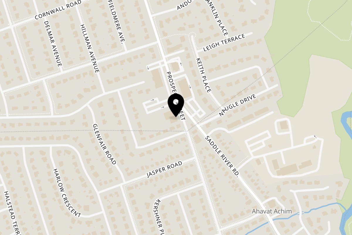 Map showing the location of Bagel Culture on 936 Prospect St in Glen Rock